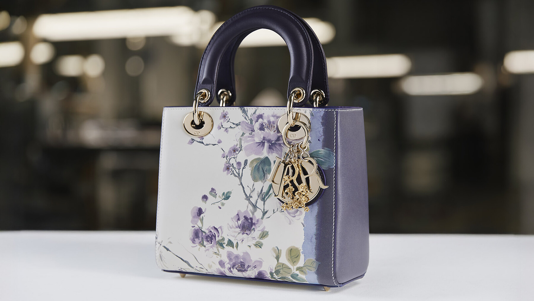 DIOR | The Lady Dior bag adorned with the Dior Pivoine motif