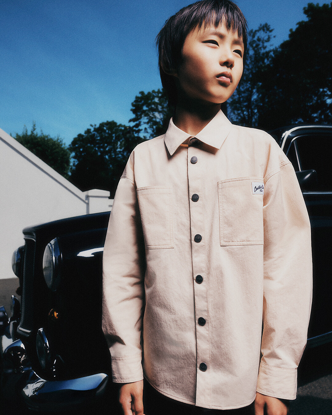 Baby Suit Jacket Blue Cotton Canvas | DIOR