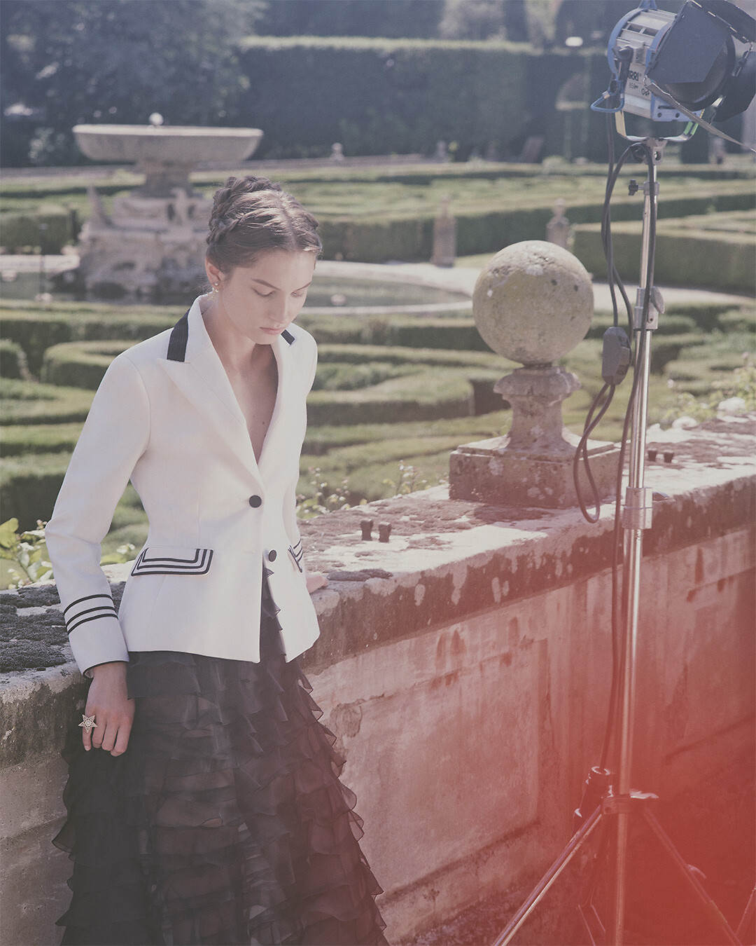 DIOR | ミディスカート ウール & シルク