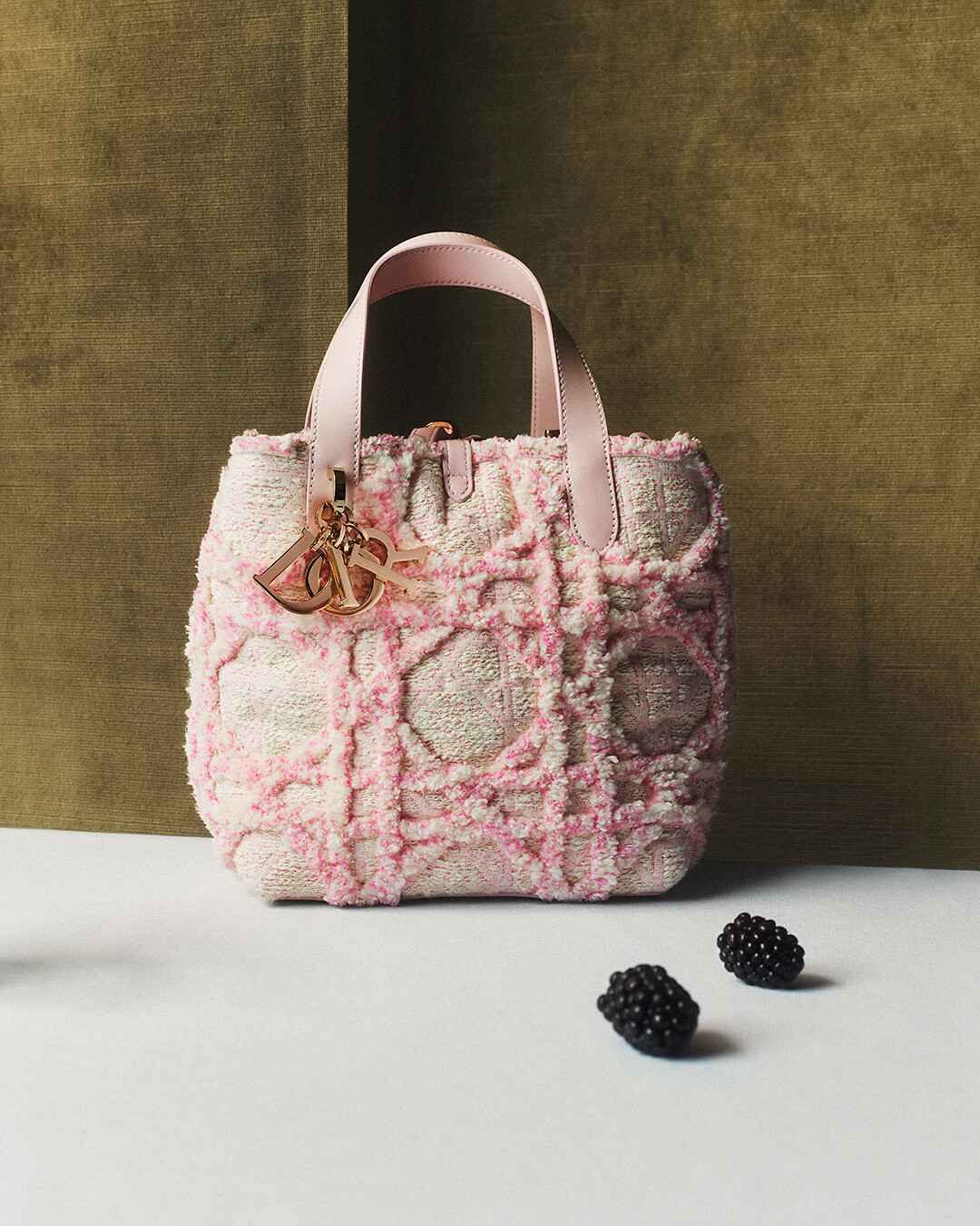 Medium Lady D-Joy Bag Latte Cannage Lambskin | DIOR
