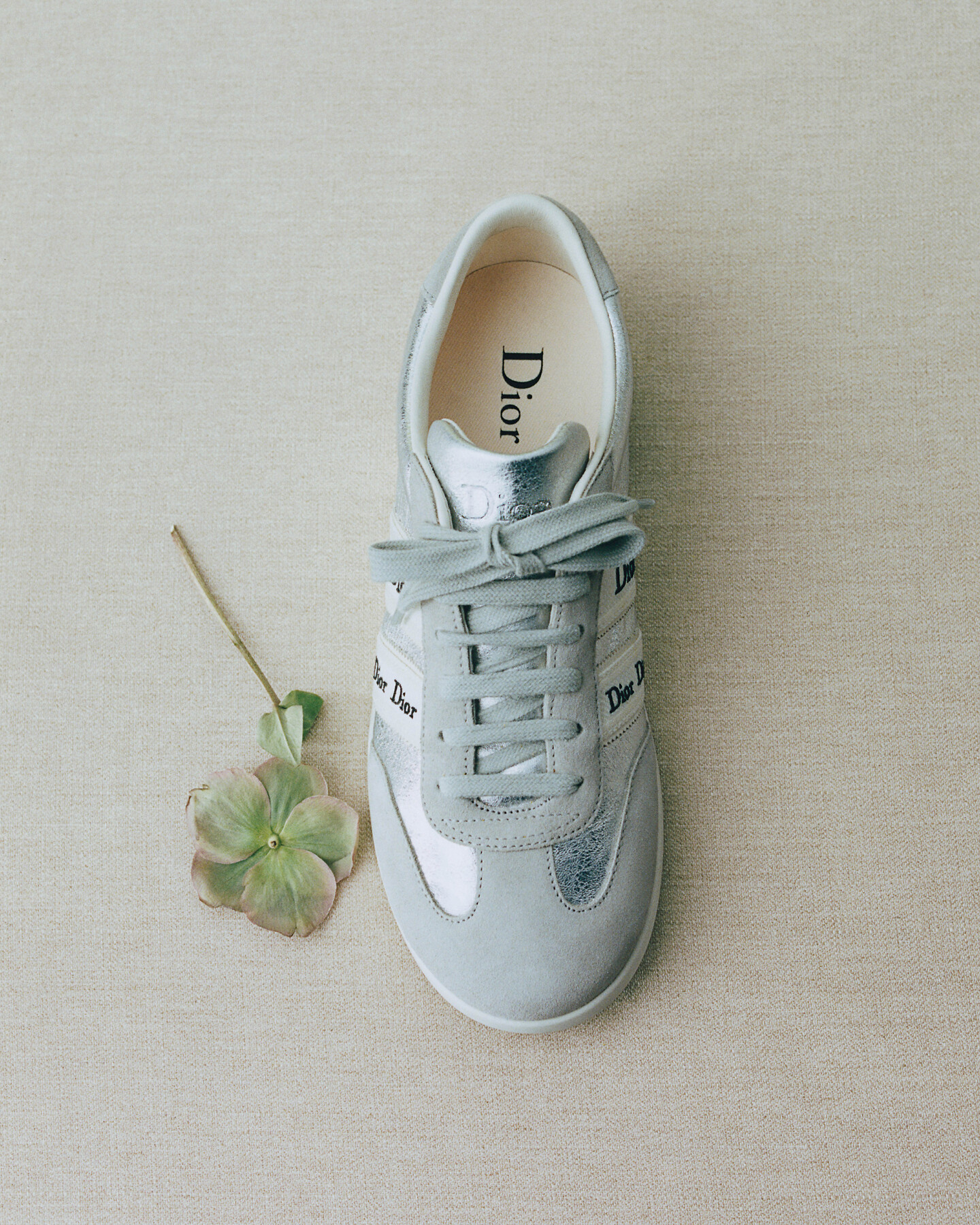 Dway Wedge Sandal White Calfskin and Embroidered Cotton | DIOR US
