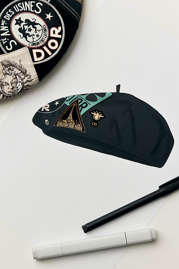 DIOR | 2024年フォール コレクションのベレー帽のサヴォワール